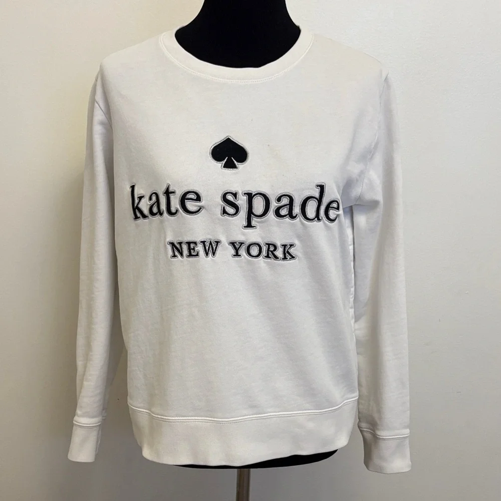 Kate Spade Cream Sweatshirt with Black Logo
